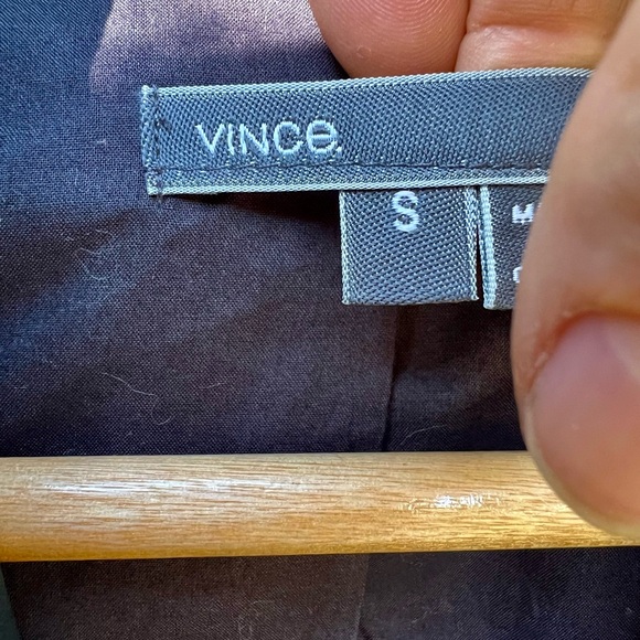 Vince 100% Goat Leather Moto Jacket Funnel Neck S Womens Charcoal Grey - Picture 12 of 16